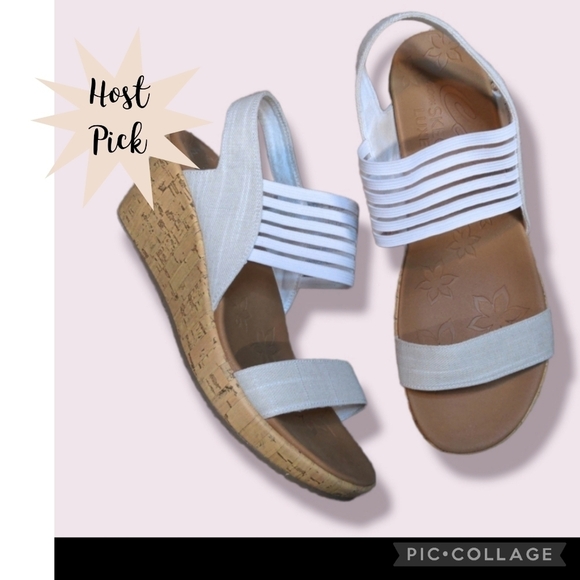 Cali Sandals by Skechers Luxe Foam Stretch Wedge - Picture 9 of 10